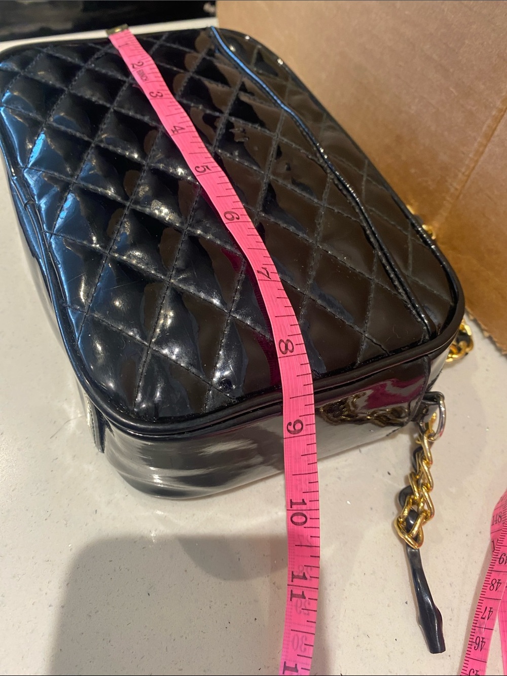 Sleek Black faux glossy bag - Picture 12 of 13